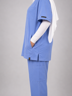 Royal V-Neck Unisex Scrub - Sky Blue