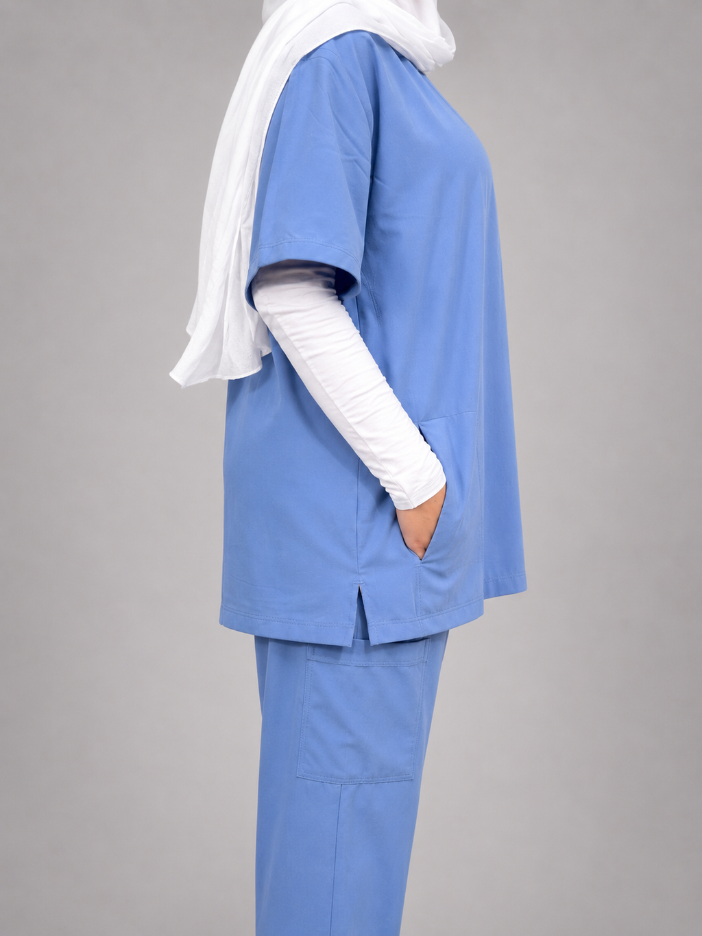 Royal V-Neck Unisex Scrub - Sky Blue