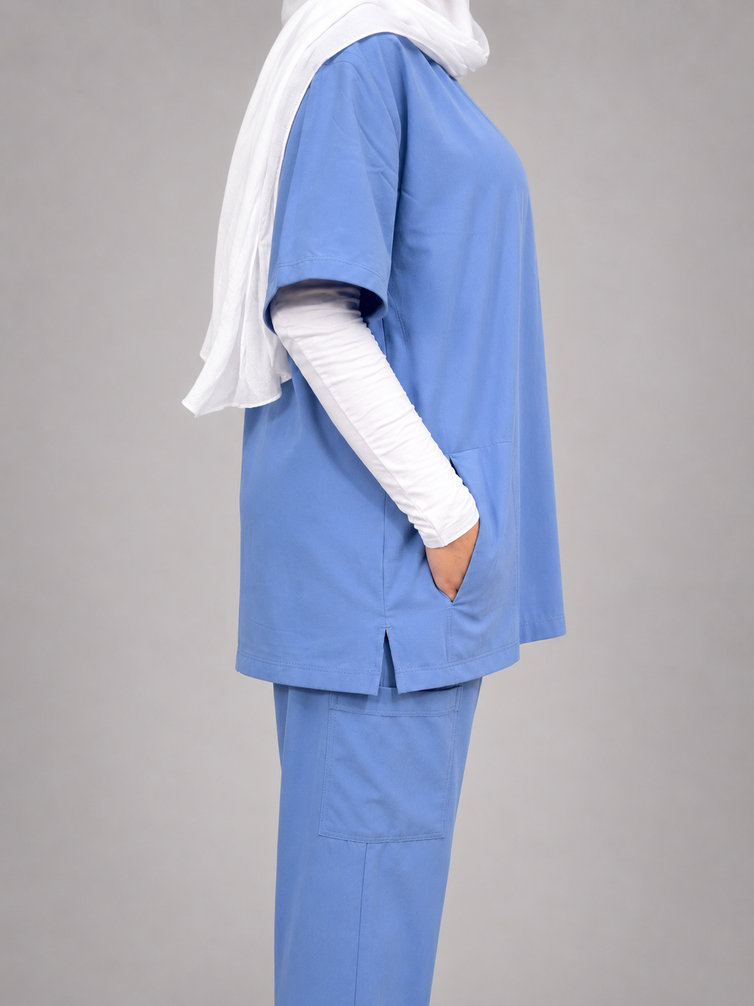 Royal V-Neck Unisex Scrub - Sky Blue