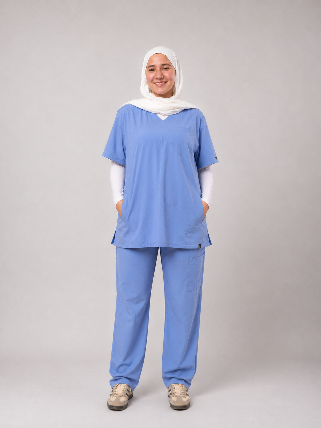 Royal V-Neck Unisex Scrub - Sky Blue