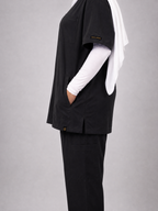 Royal V-Neck Unisex Scrub - Black