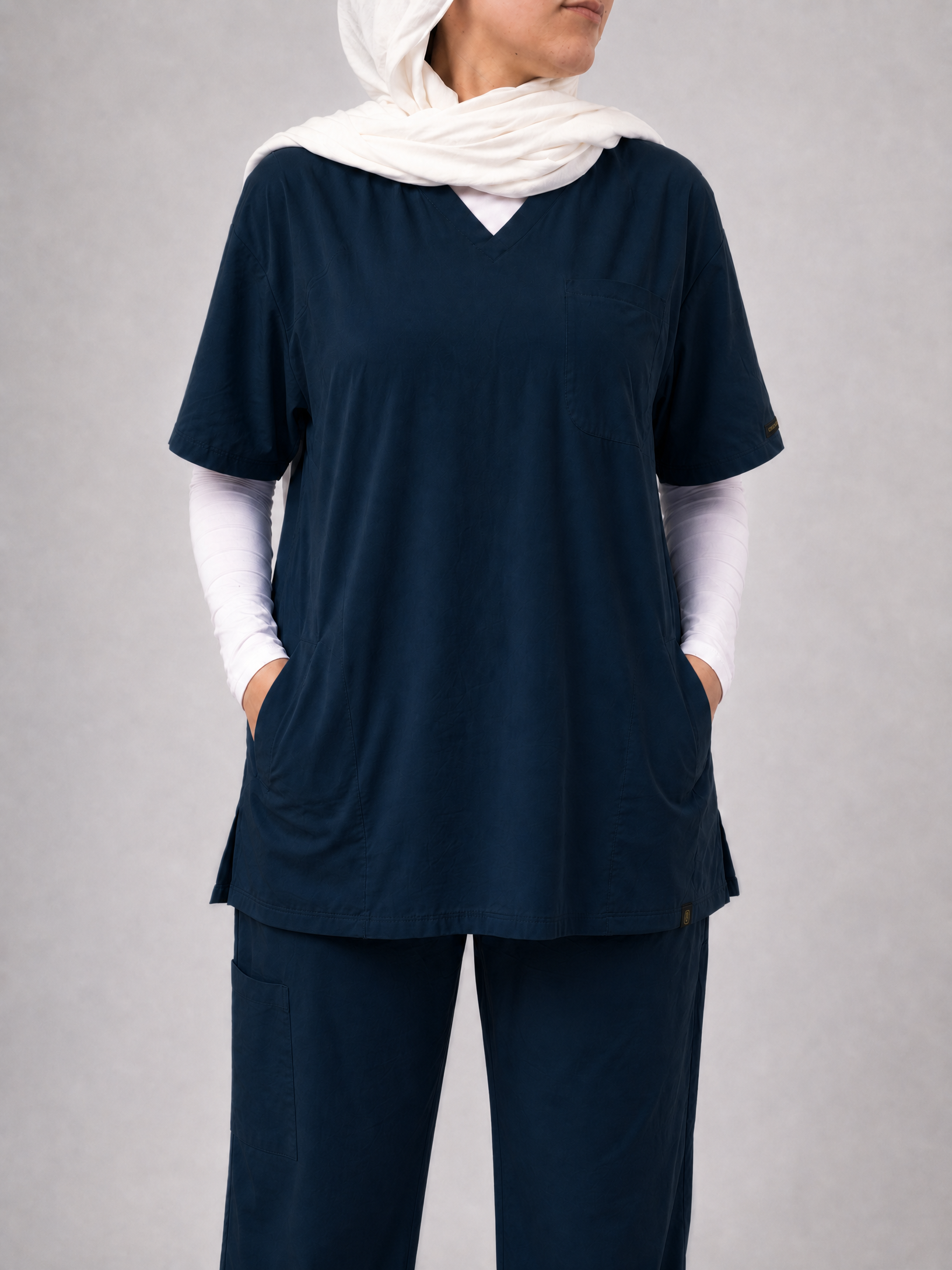 Royal V-Neck Unisex Scrub - Navy