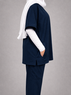 Royal V-Neck Unisex Scrub - Navy