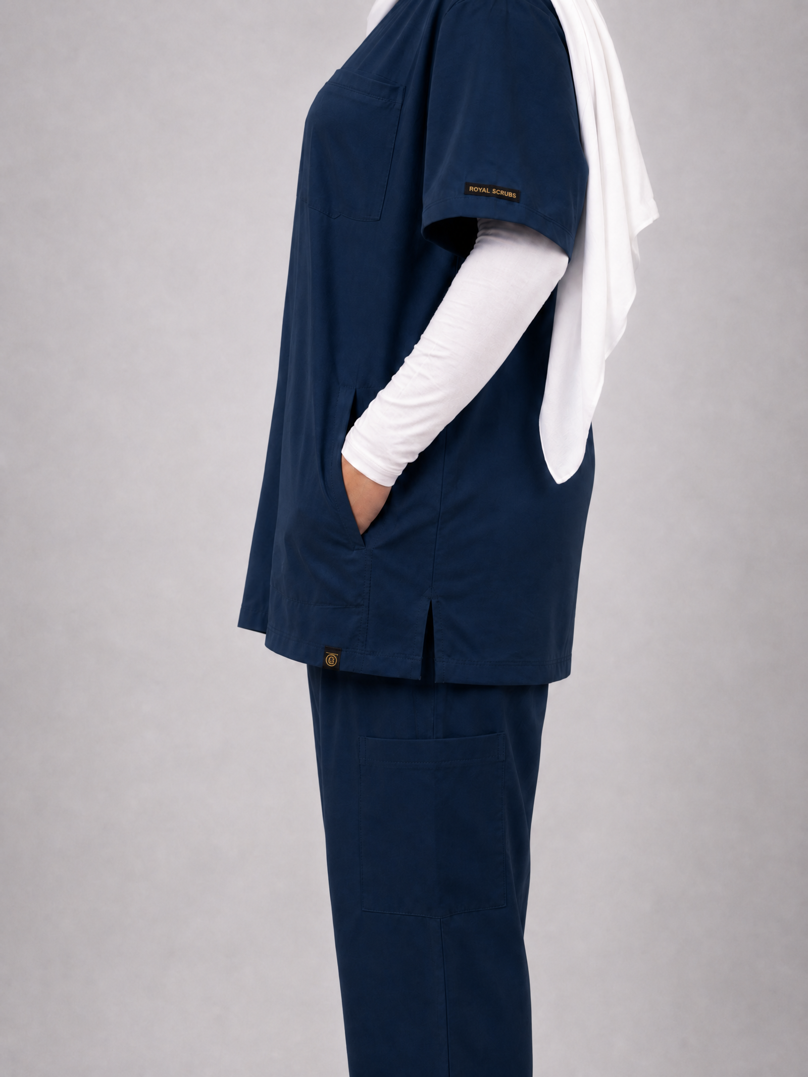 Royal V-Neck Unisex Scrub - Navy