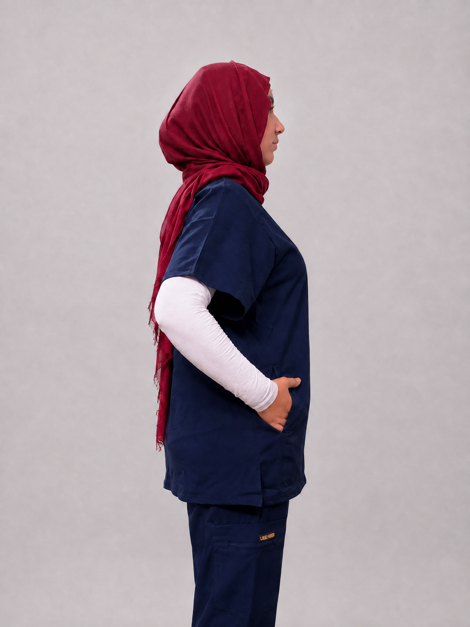 Rosaline Navy Half Collar
