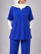 Royal V-Neck Unisex Scrub - Royal Blue