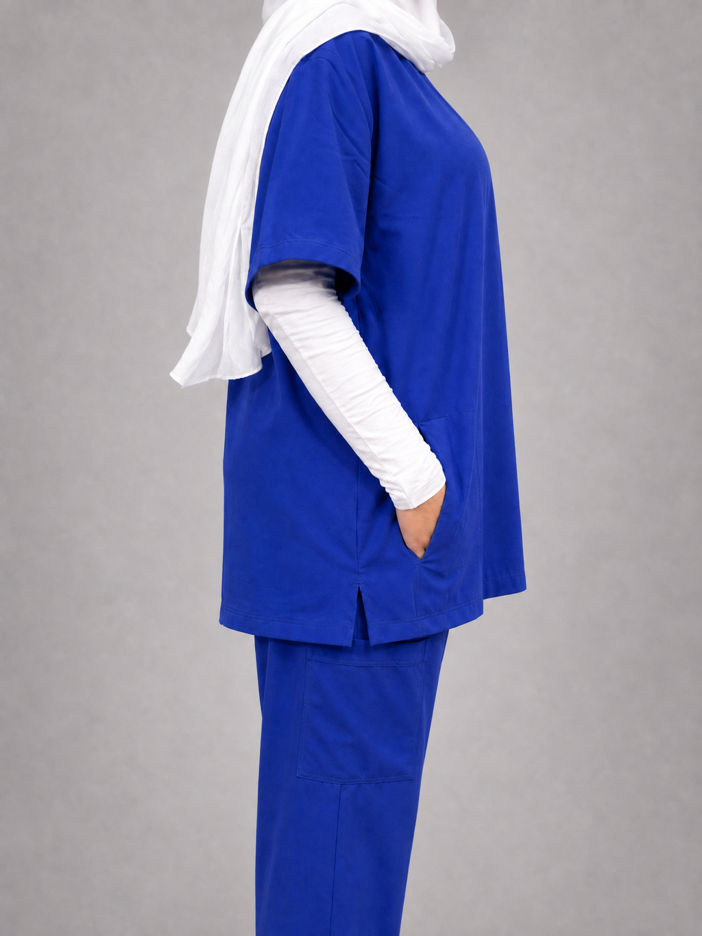 Royal V-Neck Unisex Scrub - Royal Blue