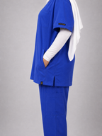 Royal V-Neck Unisex Scrub - Royal Blue