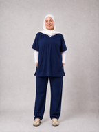 Royal V-Neck Unisex Scrub - Navy